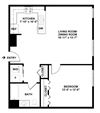 One Bedroom Floor Plan A6
